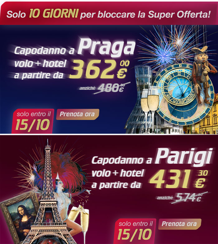 CAPODANNO 2011 A PRAGA O PARIGI a partire da 362 euro