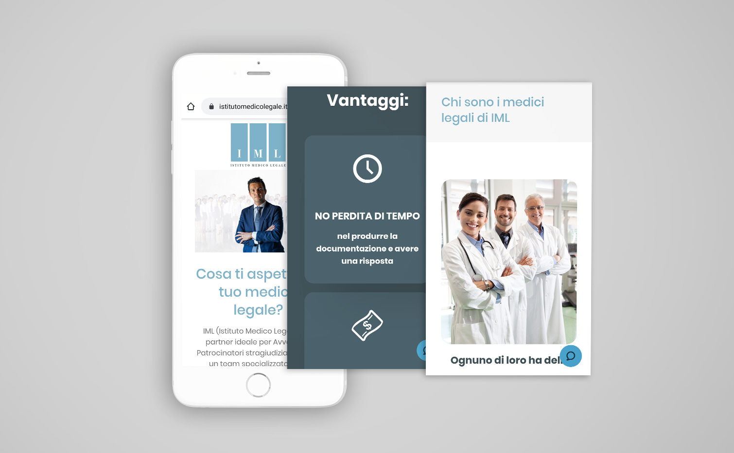 Schermate IML Medico Legale mobile